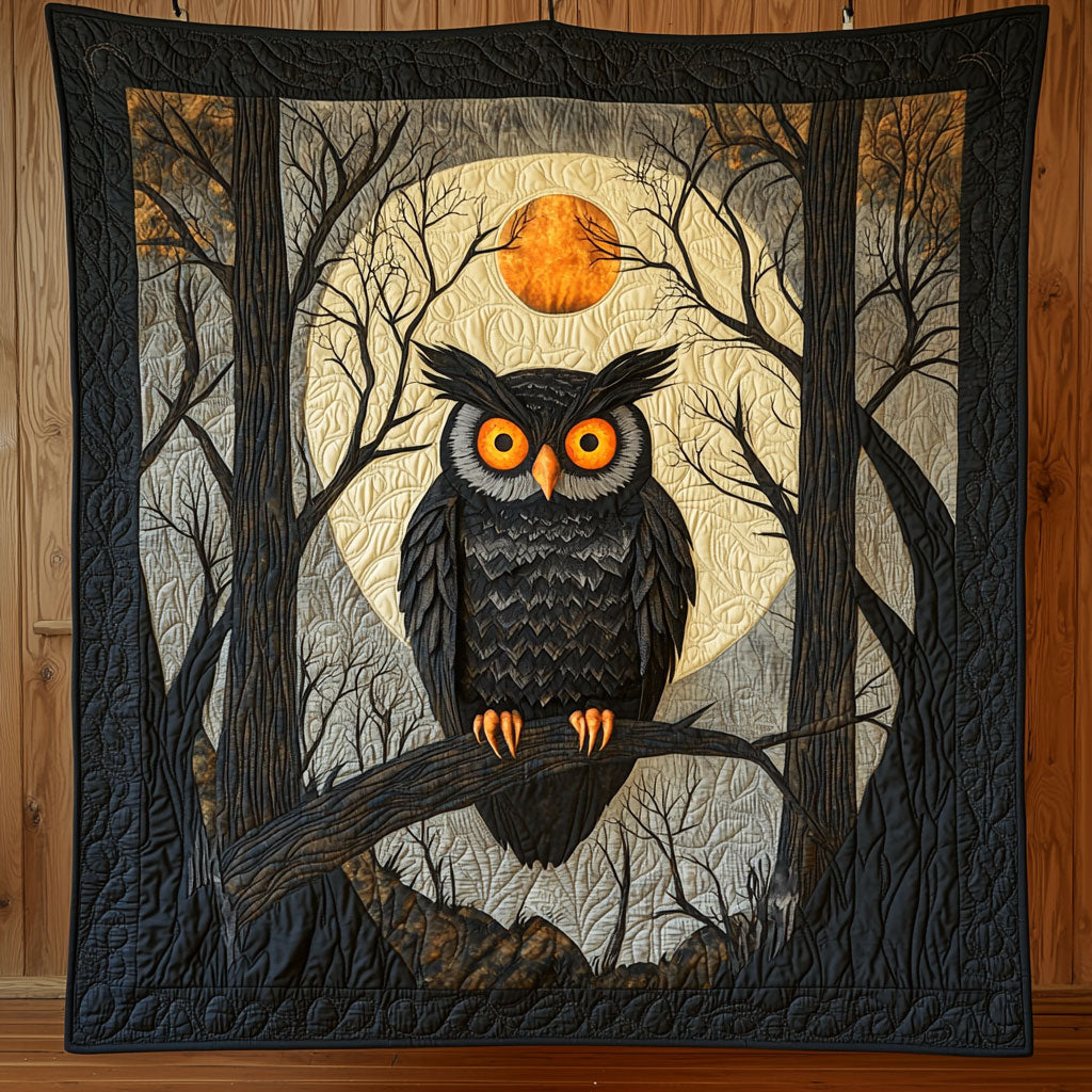 Haunted Owl Quilt Soft Quilt Blanket Gift for Comfortable Nights