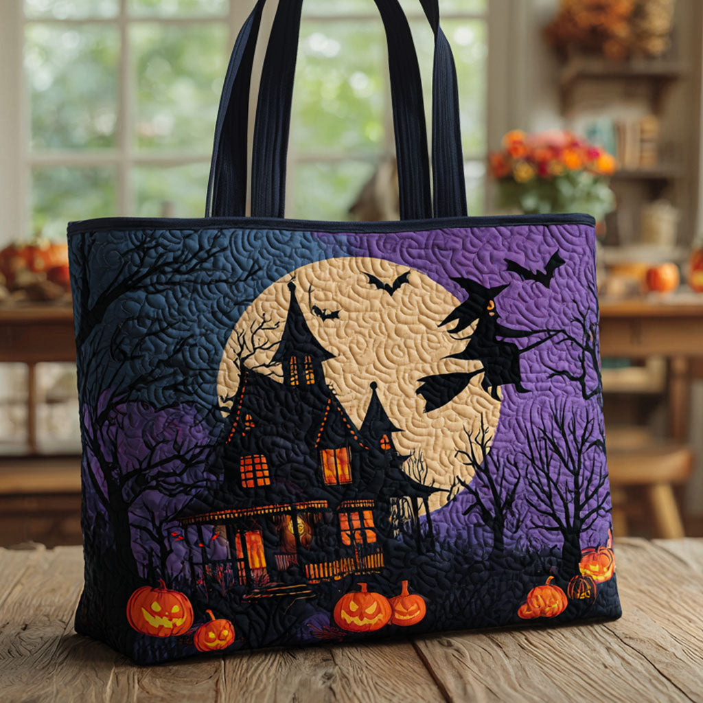 Haunted Sky Quilted Tote Bag Crow Gift Ideas