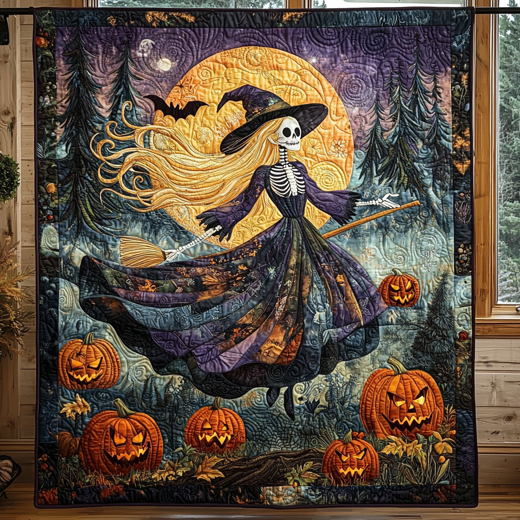 Haunted Threads Quilted Blanket Cute Halloween Throw Blanket Faith Based Gifts