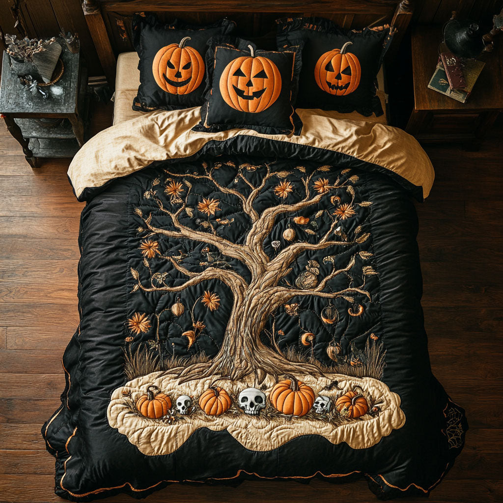 Haunted Tree Bedding Set Best Decoration Gift For Friends and Family on Halloween Day