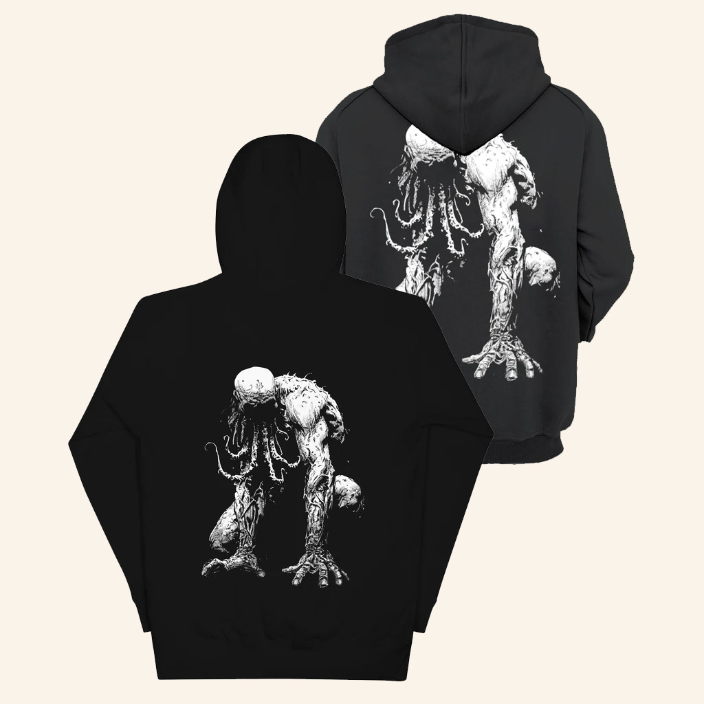 Haus Of Godmachine Merch Cthulhu White Label Classic Hoodie Birthday Presents For Boyfriend