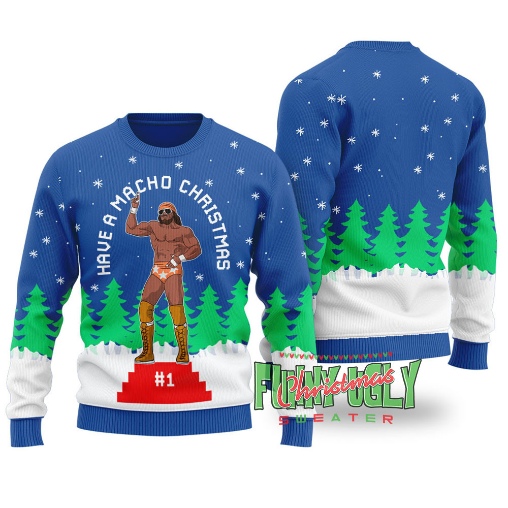 Have A Macho Christmas Randy Savage Funny Sweater Royal Comfortable Holiday Sweater for Chilly Nights