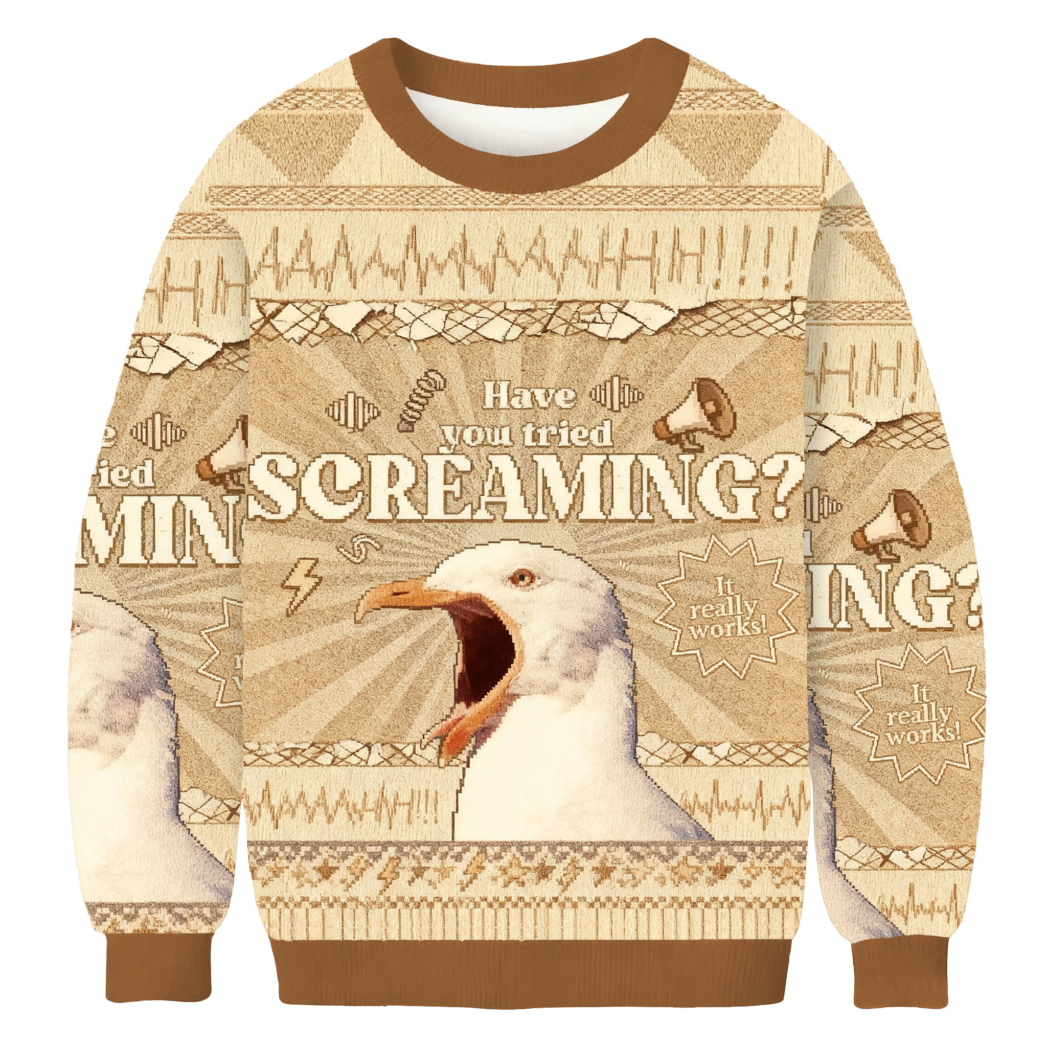 Have You Tried Screaming Ugly Sweater Holiday Clothing Cool Gifts For Sea Gull Lovers