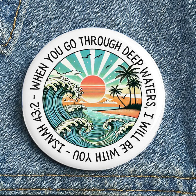 Hawaii Flood Oahu Strong When You Go Through Deep Waters Brooch Galathreads Pin Gift Ideas