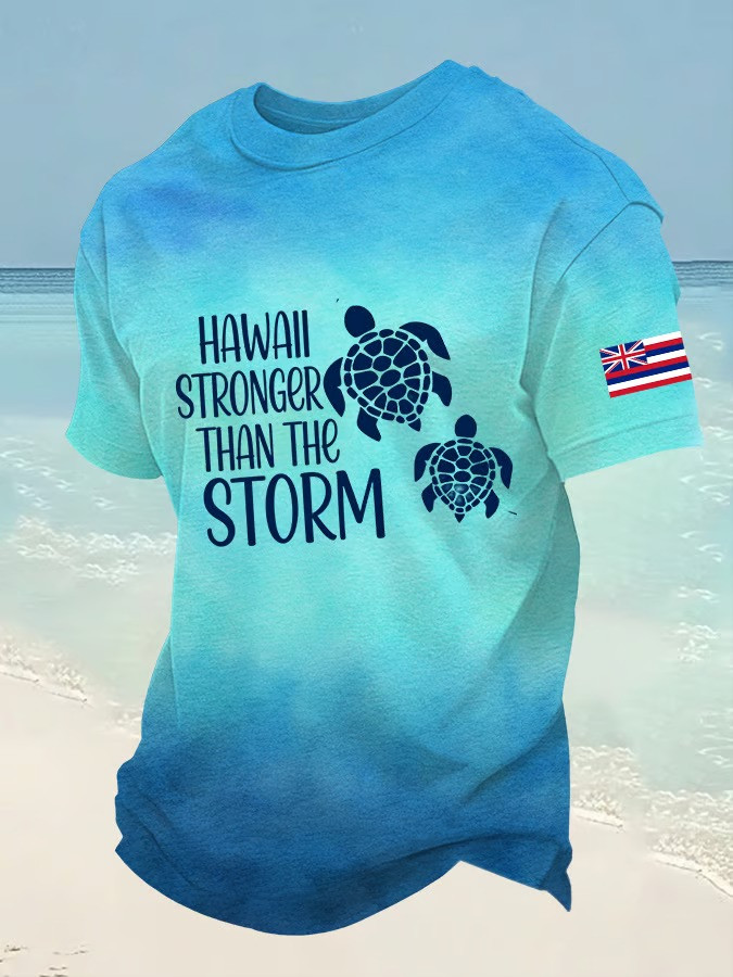 Hawaii Strong T-Shirt Ombre Beach Style Relief Apparel Gift For Supporters