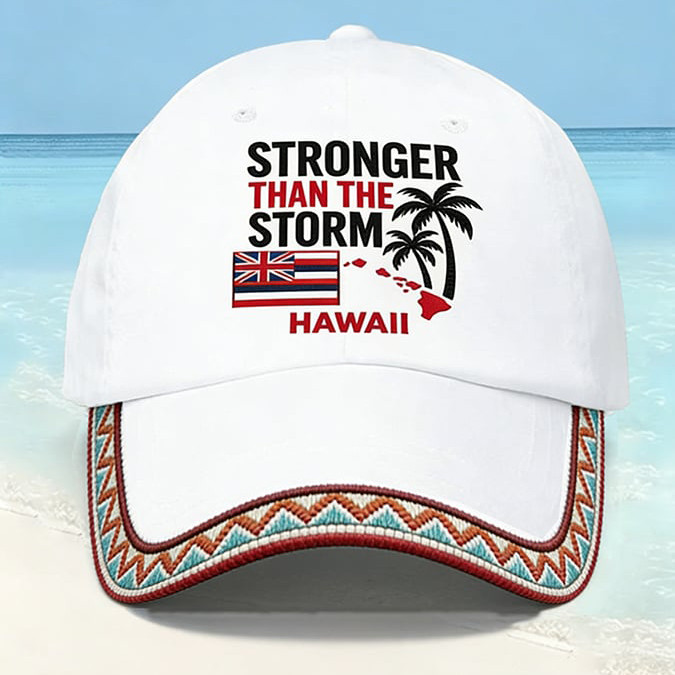 Hawaii Stronger Than The Storm Hat Galathreads Baseball Cap Present For Husband