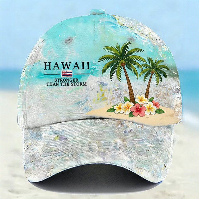 Hawaii Stronger Than The Storm Hat Galathreads Baseball Cap Present Ideas For Best Friends
