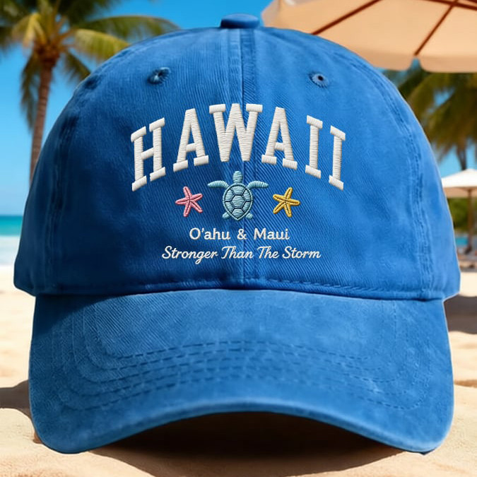 Hawaii Stronger Than the Storm Turtle Hat Galathreads Baseball Cap Gift For Best Friends