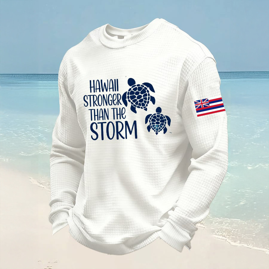 Hawaii Stronger Than The Storm Turtle Long Sleeve Shirt Galathreads Apparel Present For Father