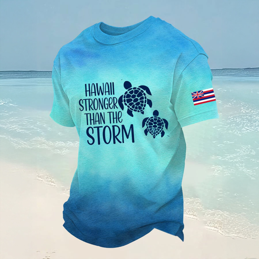 Hawaii Stronger Than the Storm Turtle T-Shirt Galathreads Clothing Best Present For Father
