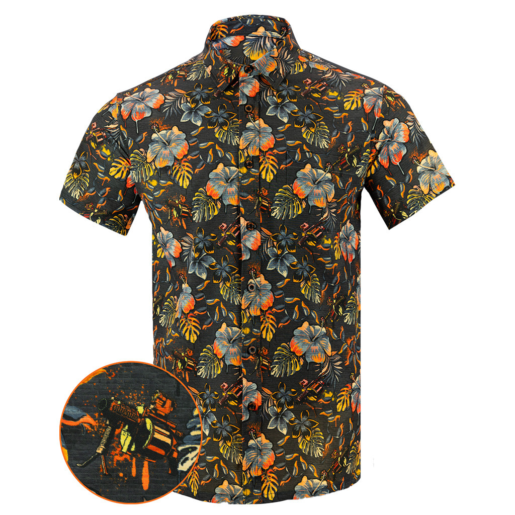 Hawaiian Drip Button Down Shirt Tactical Aloha Shirt Cool Christmas Gifts For Guys Hawaiian Drip Button Down Shirt Tactical Aloha Shirt Cool Christmas Gifts For Guys