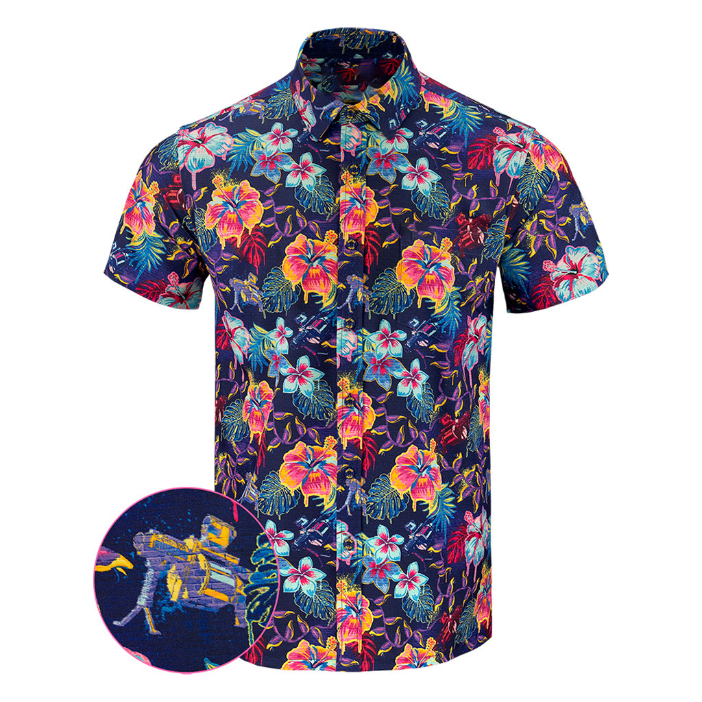 Hawaiian Drip Button Down Shirt Tactical Tropical Print Shirt Cool Christmas Gifts For Guys Hawaiian Drip Button Down Shirt Tactical Tropical Print Shirt Cool Christmas Gifts For Guys