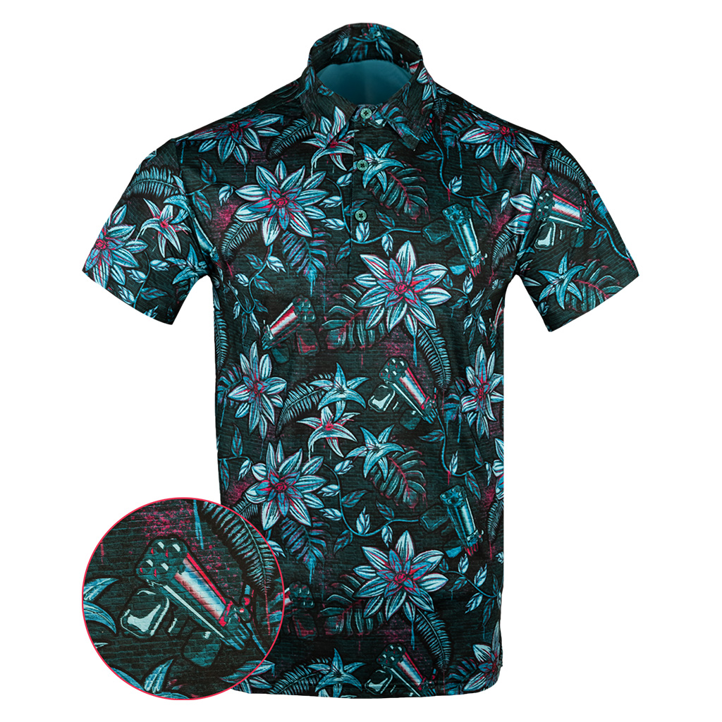 Hawaiian Drip V2 Polo Shirt Tactical Tropical Print Polo Shirt Good Gifts For Him