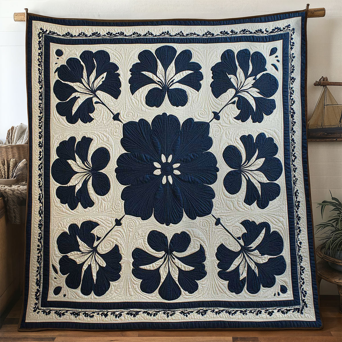 Hawaiian Tranquility Quilt Blanket King Blanket Daughter To Mum Gifts