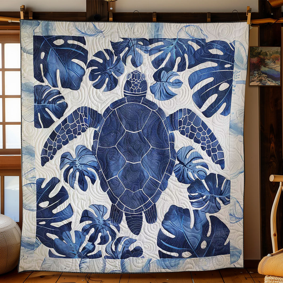 Hawaiian Turtle Dreams Quilt Premium Quilt Blanket Gift for Family Gatherings