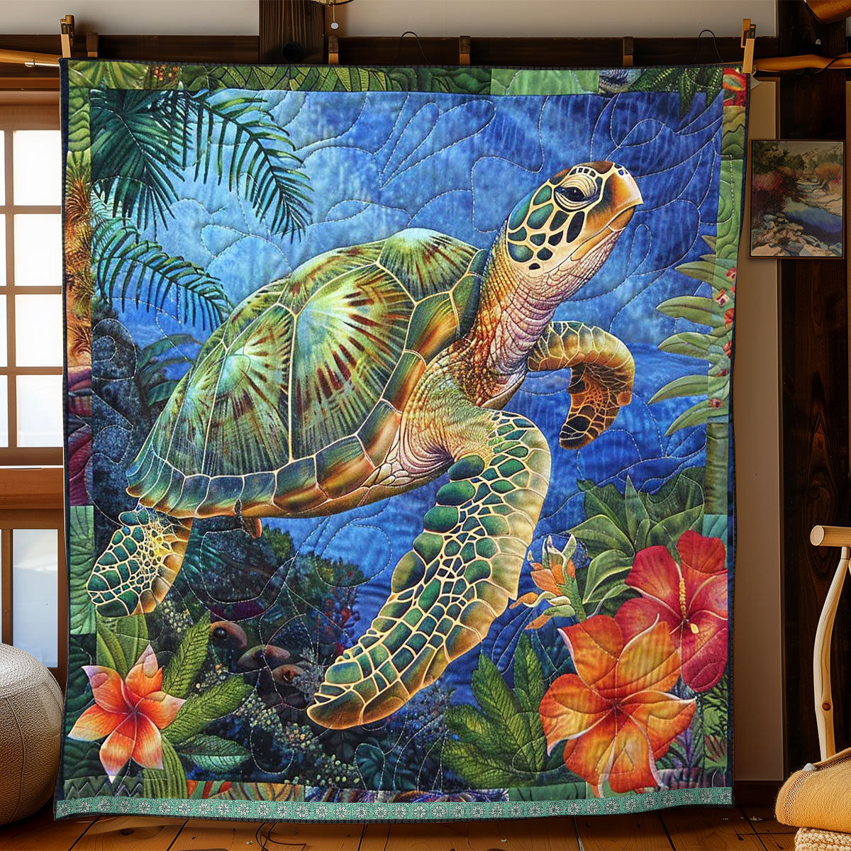 Hawaiian Turtle Quilt Blanket Best Blankets Great Gifts For Brothers