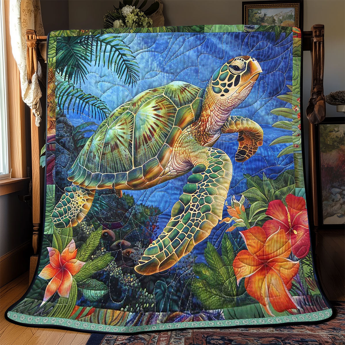 Hawaiian Turtle Quilt Blanket Best Blankets Great Gifts For Brothers