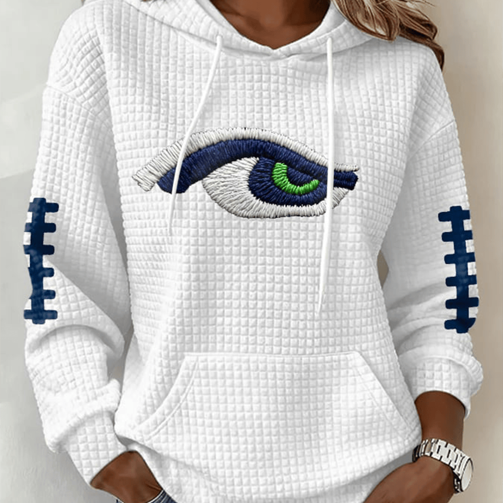 Hawk Eye Seattle Seahawks Hoodie Football Game Day Hooded Sweatshirt Fan Gear