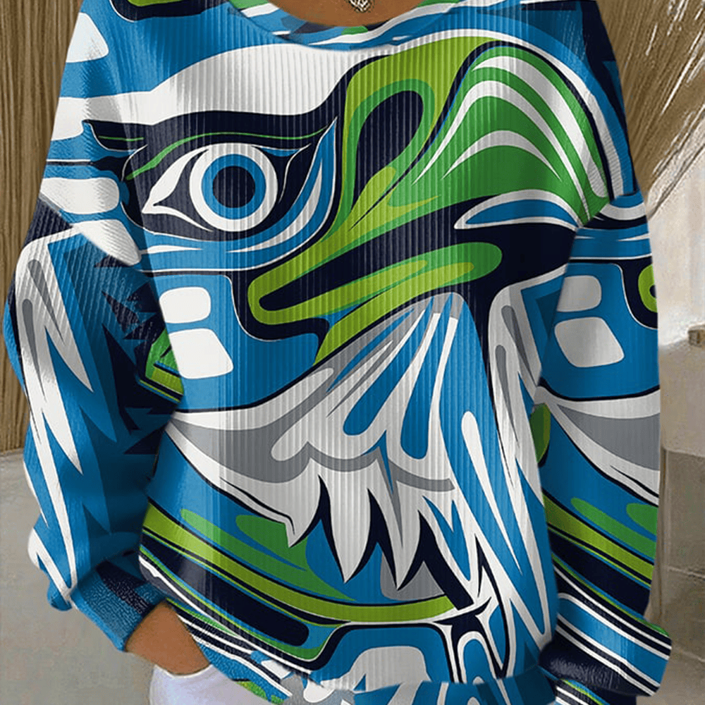Hawks Mascot Game Day Sweatshirt Football Clothing Line Seattle Seahawks Lover Presents