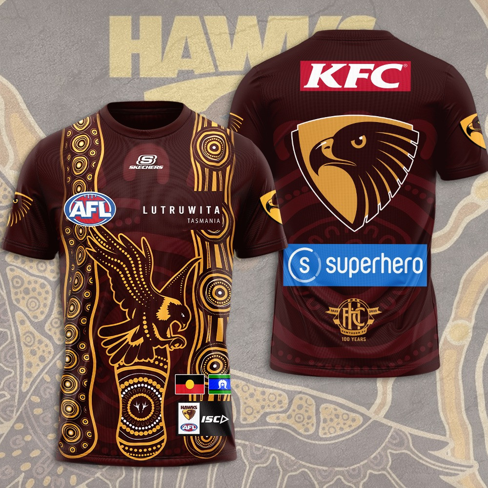 Hawthorn FC Lutruwita Tasmania T-Shirt Best Gifts For Football Lovers