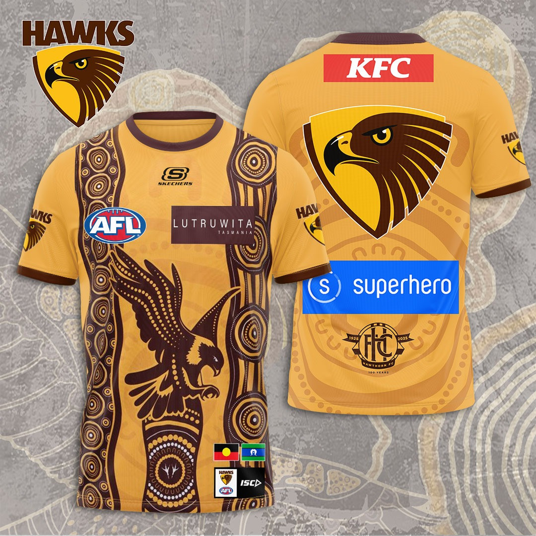 Hawthorn x FC Lutruwita Tasmania T-Shirt Unique Gifts For Football Lovers