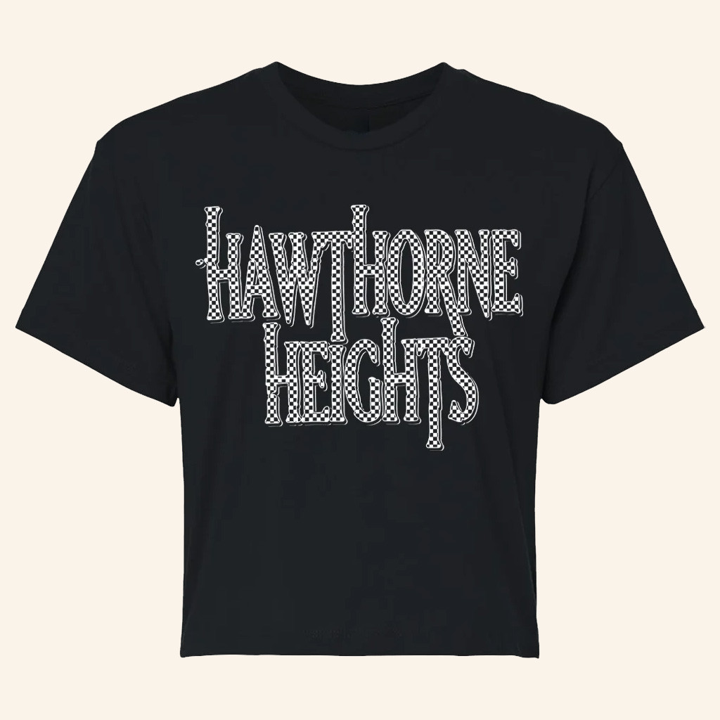 Hawthorne Heights Merch Checkered Cropped T-Shirt Hawthorne Heights Shirt Gifts For Her Hawthorne Heights Merch Checkered Cropped T-Shirt Hawthorne Heights Shirt Gifts For Her