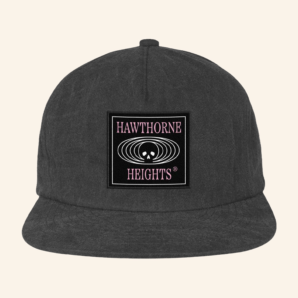 Hawthorne Heights Merch Embroidered Skeleton Club Snapback Hat Hawthorne Heights Hat Fans Gifts