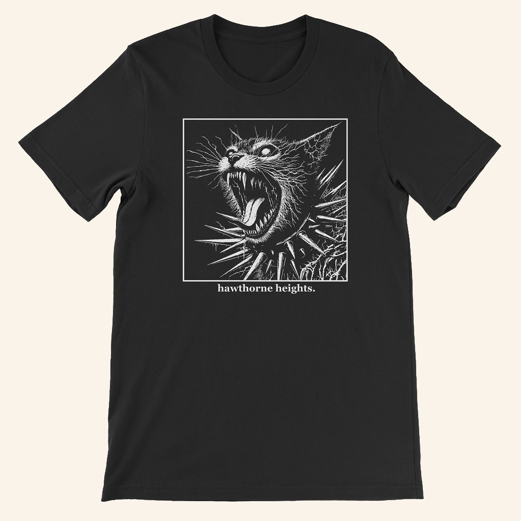 Hawthorne Heights Merch Goth Cat T-Shirt Hawthorne Heights Shirt Gifts For Rock Band Fans Hawthorne Heights Merch Goth Cat T-Shirt Hawthorne Heights Shirt Gifts For Rock Band Fans