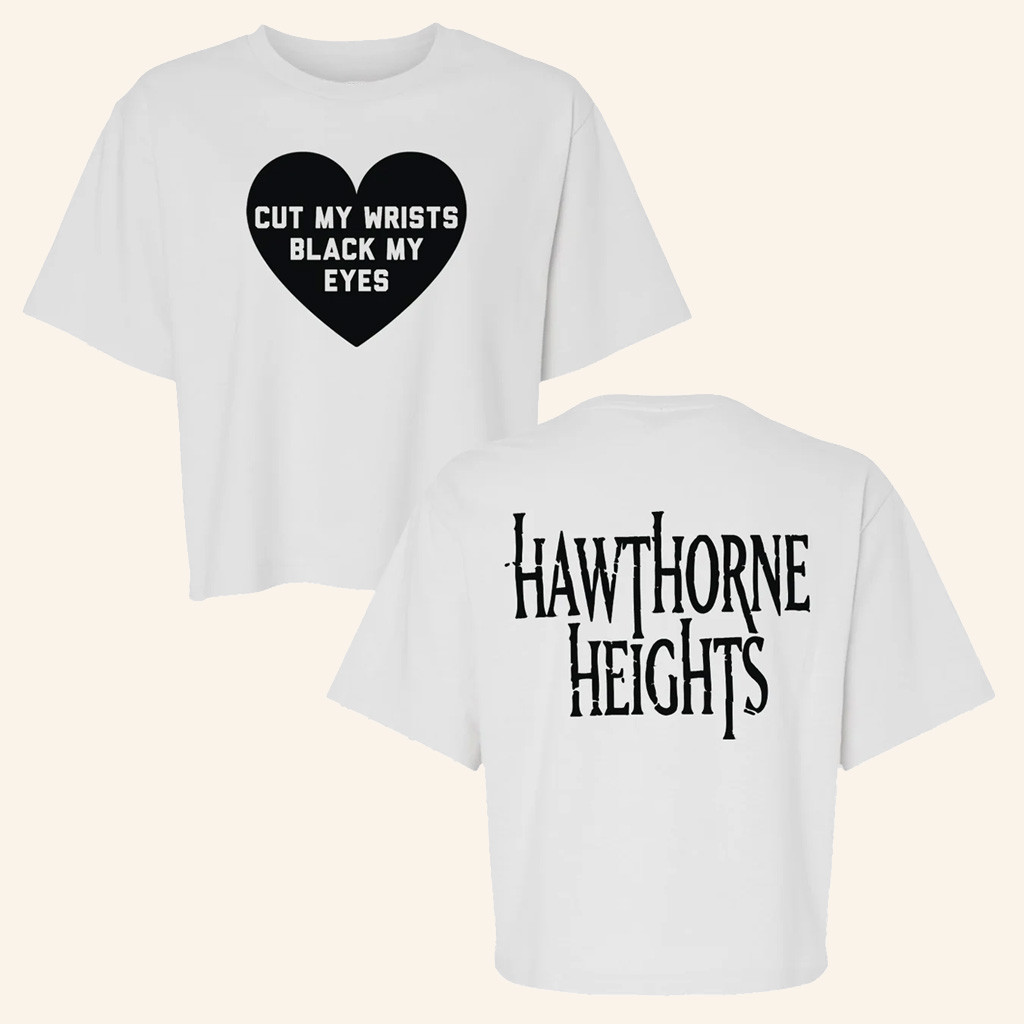 Hawthorne Heights Merch Heart Cropped T-Shirt Hawthorne Heights Shirt Gifts For Rock Band Fans Hawthorne Heights Merch Heart Cropped T-Shirt Hawthorne Heights Shirt Gifts For Rock Band Fans