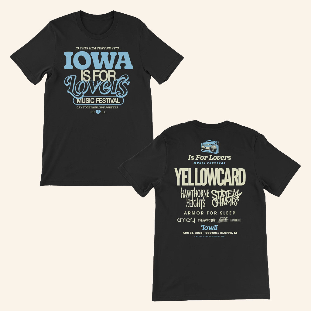 Hawthorne Heights Merch Iowa Is For Lovers Festival 2024 T-Shirt Gifts For Rock Lovers Hawthorne Heights Merch Iowa Is For Lovers Festival 2024 T-Shirt Gifts For Rock Lovers
