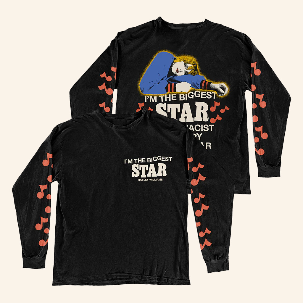 Hayley Williams Merch Biggest Star Black Long Sleeve Shirt Gift Ideas For Music Lovers