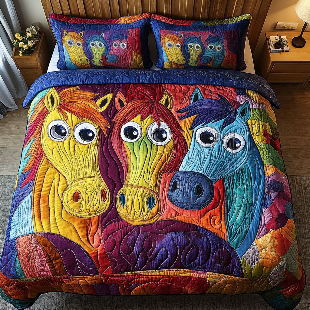 Haystack Humor Quilted Bedding Set Best Bedspread Set Good Gifts For Horse Owners