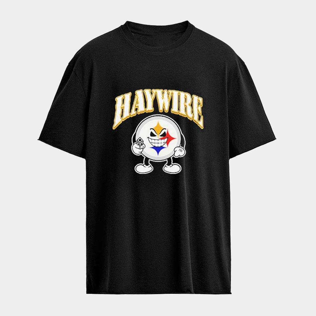 Haywire 617 x Pittsburgh Football Logo T-Shirt Steelers Merch Gifts For Brother