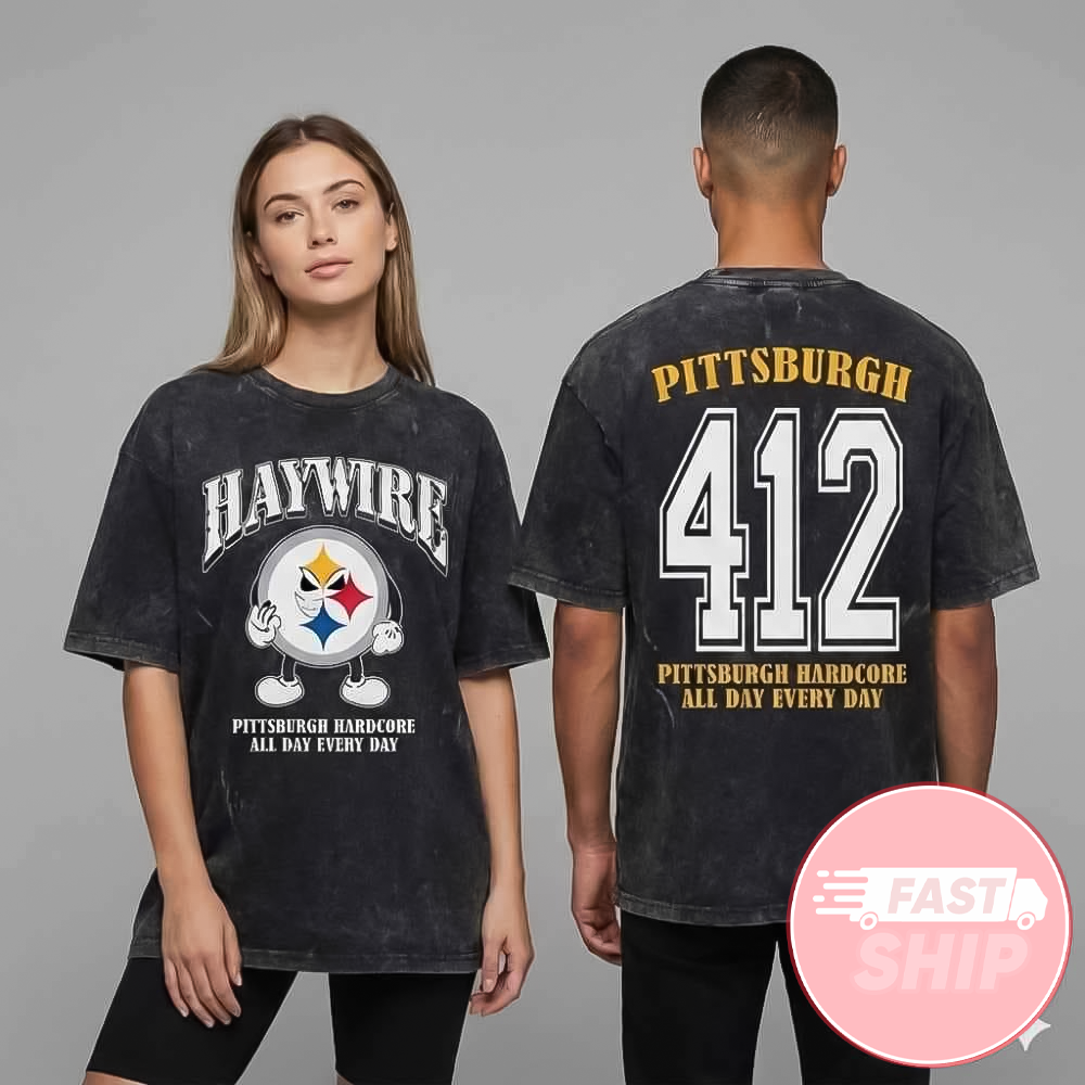 Haywire x NFL Pittsburgh Steelers Opening Act At St Patrick's Day February 12 2026 412 T-Shirt Haywire x NFL Pittsburgh Steelers Opening Act At St Patrick's Day February 12 2026 412 T-Shirt