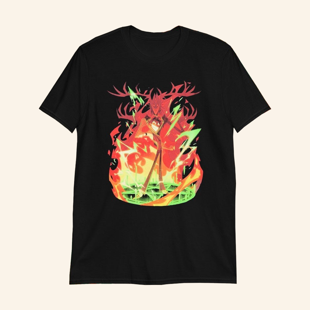 Hazbin Hotel Alastor Human Form T-Shirt Hazbin Hotel Merch Gifts For Him