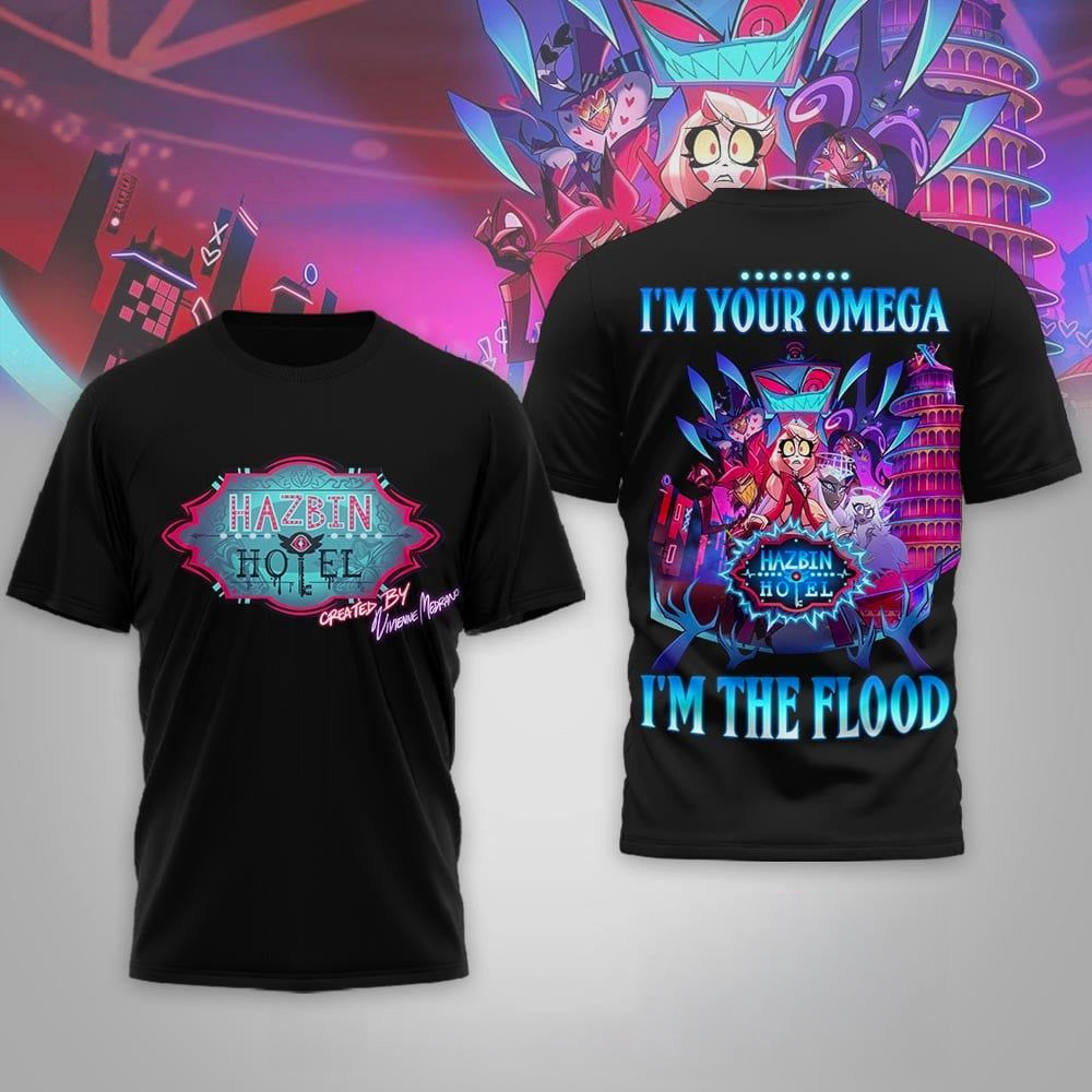Hazbin Hotel I'm Your Omega I'm The Flood T-Shirt Hazbin Hotel Merch Gifts For Son