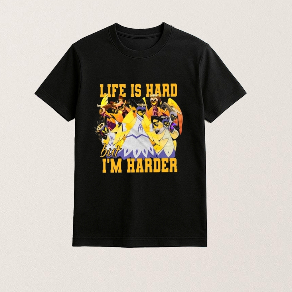 Hazbin Hotel Merch Life Is Hard But Im Harder Shirt Unique Gifts For Brothers Hazbin Hotel Merch Life Is Hard But Im Harder Shirt Unique Gifts For Brothers