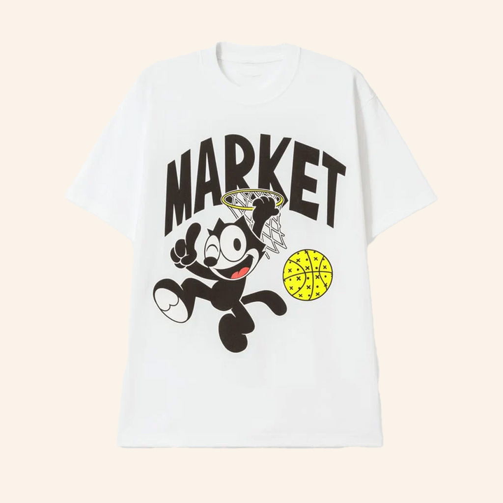 HBX Merch Market X Felix The Cat Dunking T-Shirt Gifts For Basketball Lovers