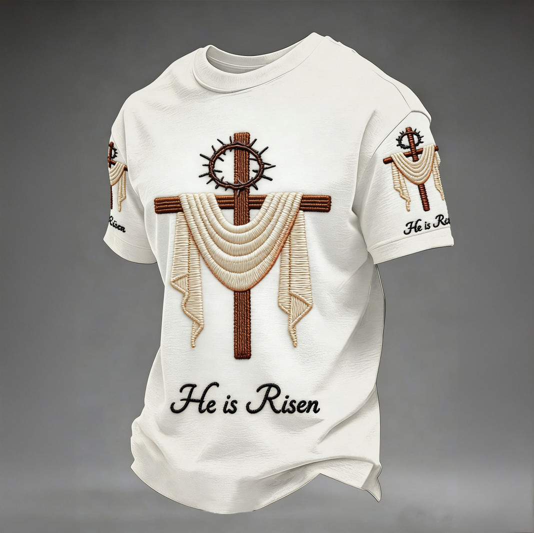 He Is Risen Easter Jesus Christian Cross T-Shirt Faith In Jesus Clothes