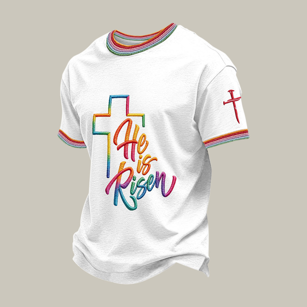 He Is Risen Faith T-Shirt God Is Good Shirt Present Idea For Father's Day