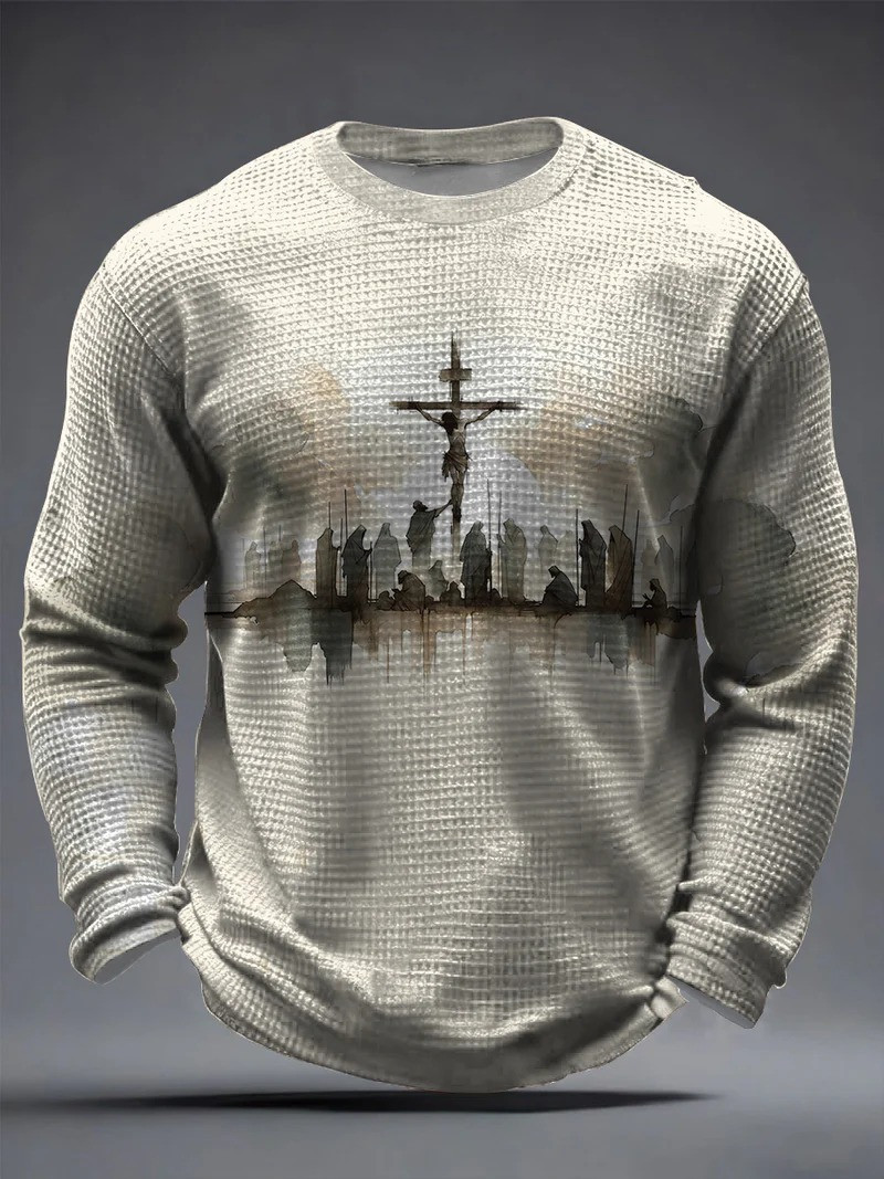 He Is Risen Long Sleeve Shirt Empty Tomb Cross Sunrise Christian Easter Gift For Believers