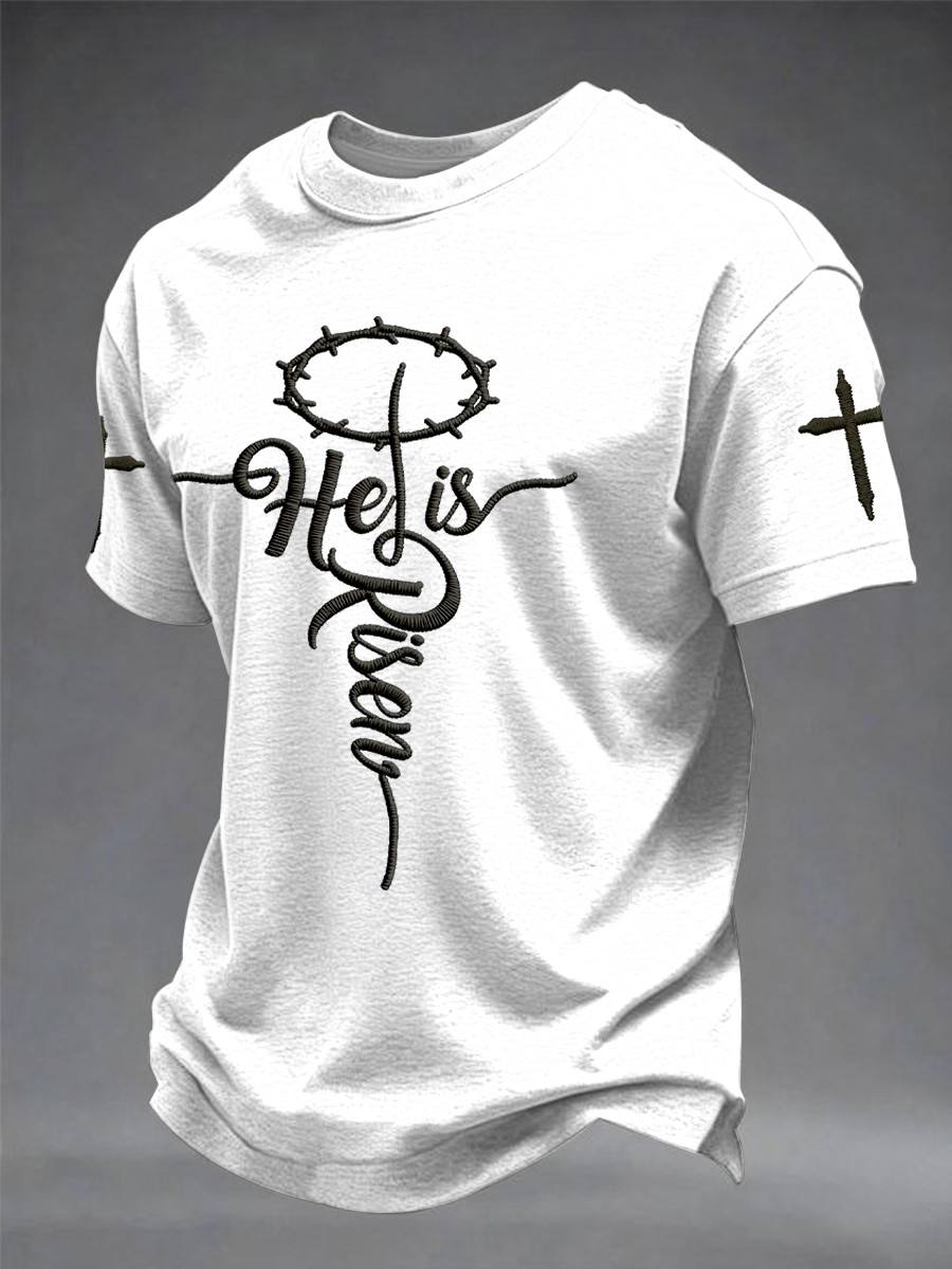 He Is Risen T-Shirt Church Worship Cross Clothing Christian Gift Ideas
