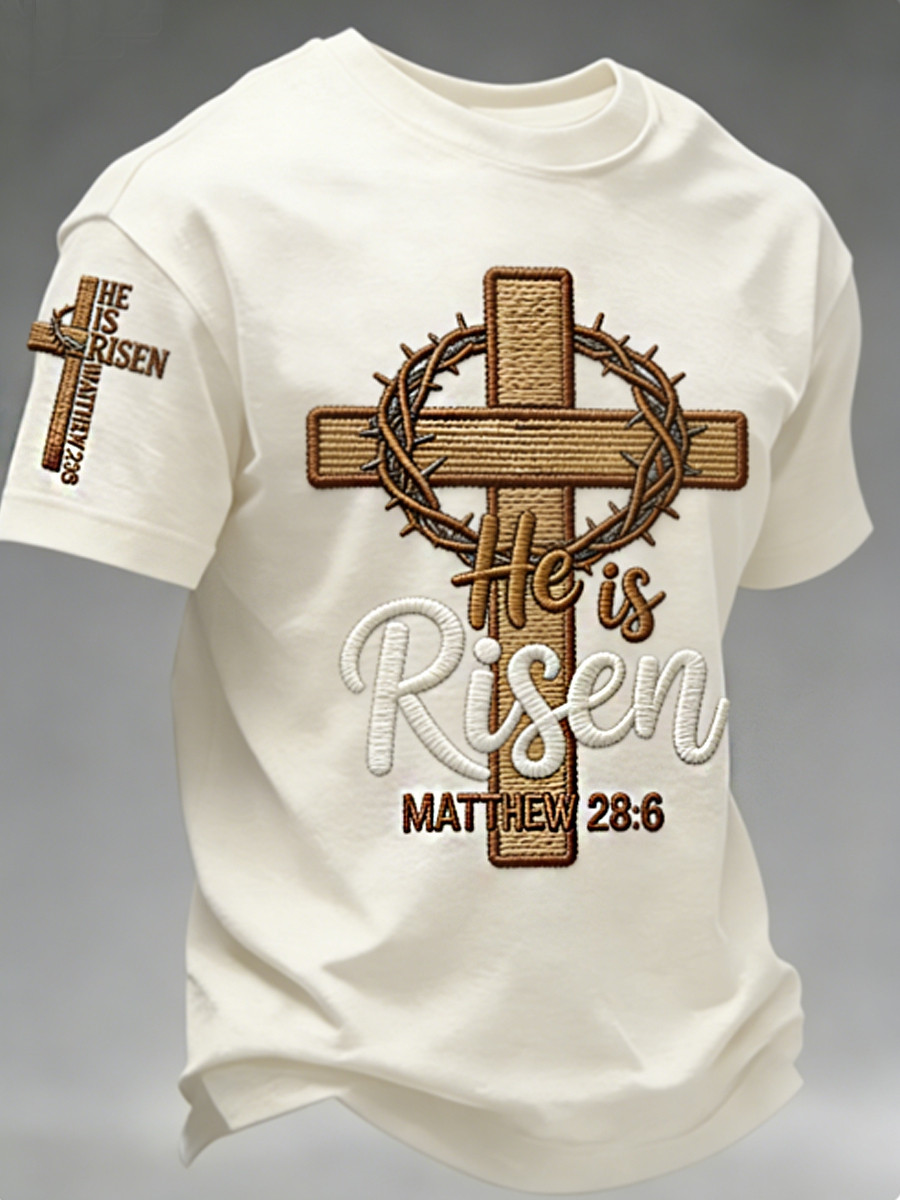 He Is Risen T-Shirt Just As He Said Matthew 28 6 Clothing Best Gift For Dad
