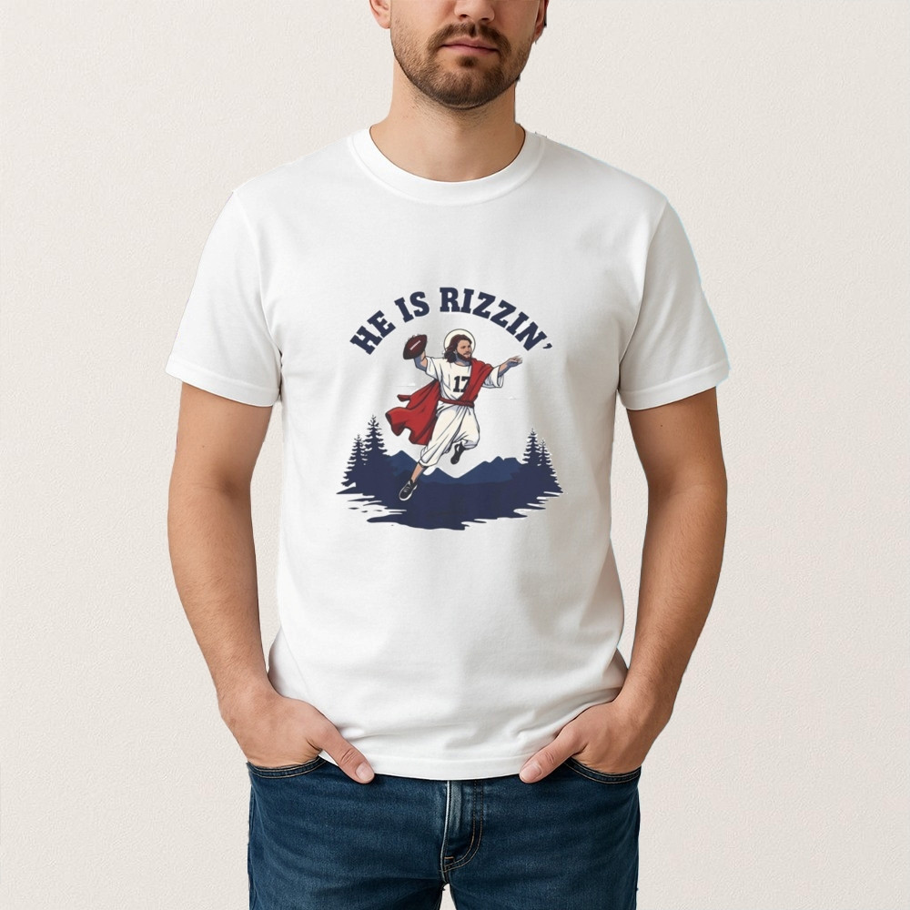 He Is Rizzin Josh Allen T-Shirt Funny Buffalo Football Fan Apparel For Bills Mafia