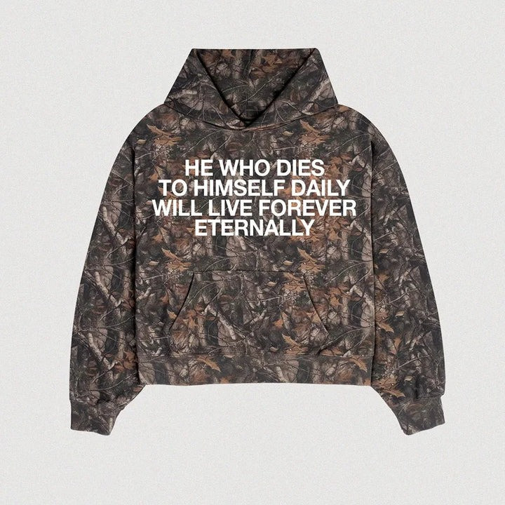 He Who Dies To Himself Daily Hoodie Selah Verse Camo All Print Hoodie Best Gifts