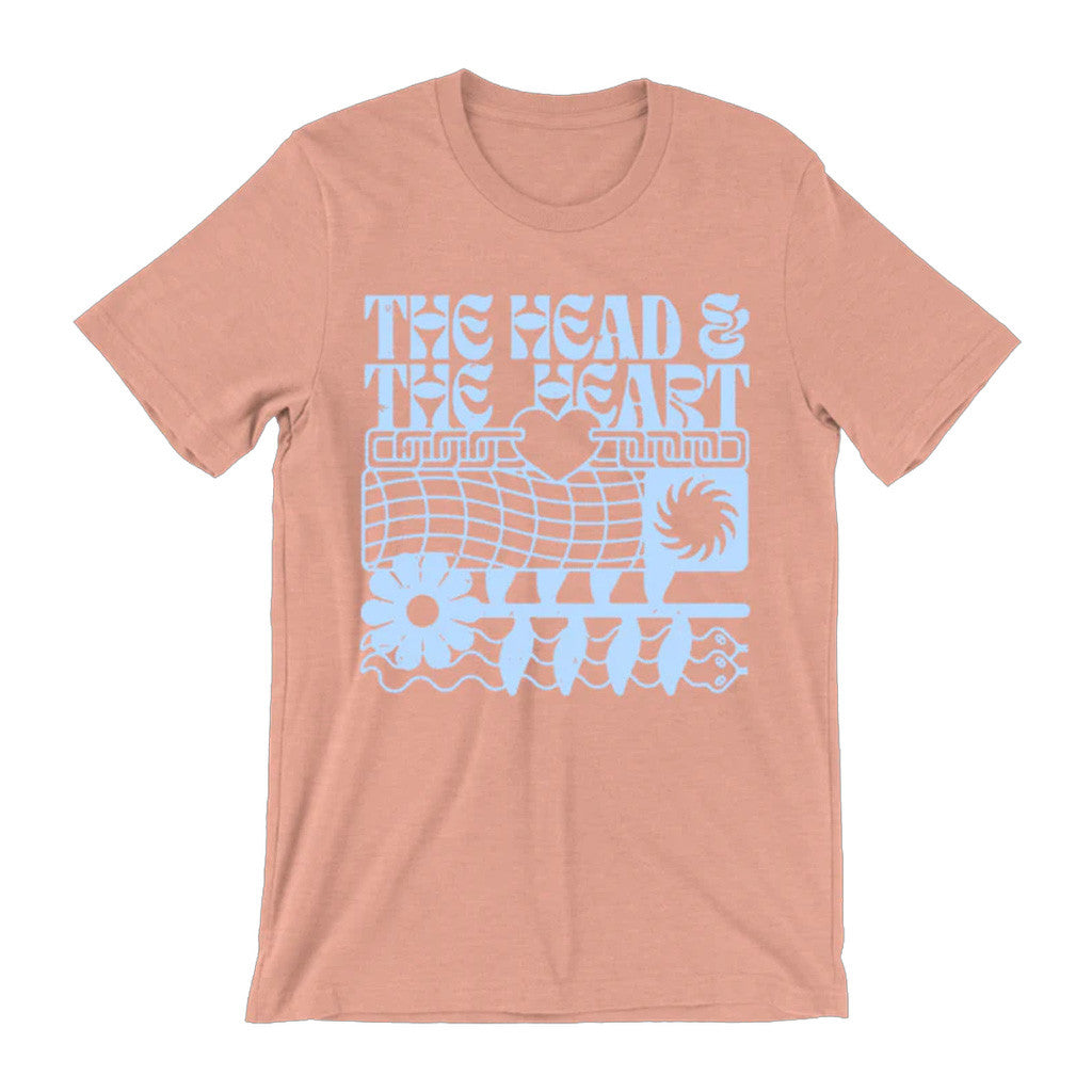 Head And The Heart Merch Peach Logo T-Shirt Presents For Music Lovers Head And The Heart Merch Peach Logo T-Shirt Presents For Music Lovers