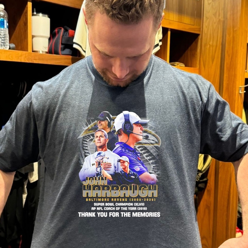 Head Coach Ravens John Harbaugh 2008 2025 Shirt Thank You For The Memories Signature Shirt Head Coach Ravens John Harbaugh 2008 2025 Shirt Thank You For The Memories Signature Shirt