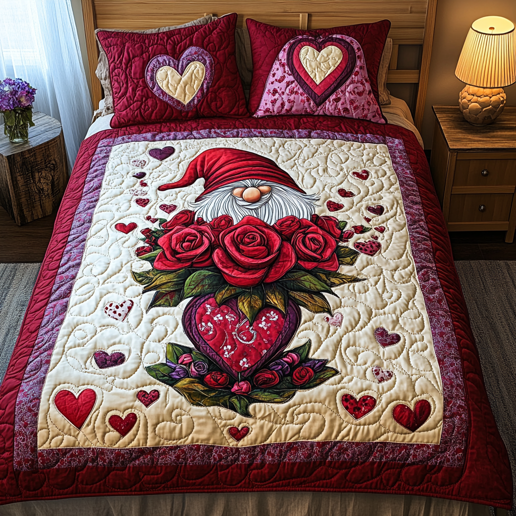 Heart Haven Quilted Bedding Set Modern Bedding Set to Upgrade Your Bedroom