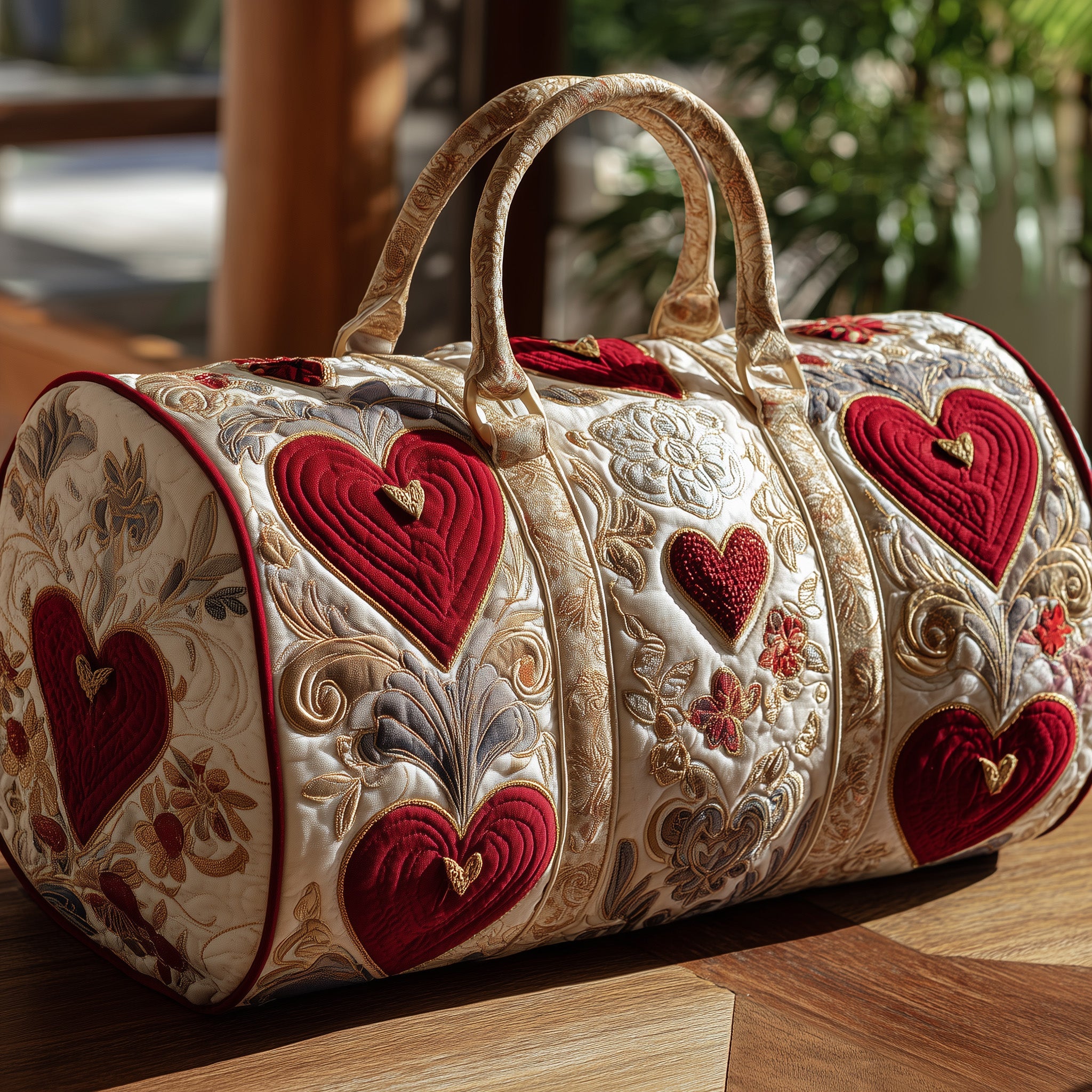 Heart Heaven Quilt Duffle Bag Spring Gift Idea