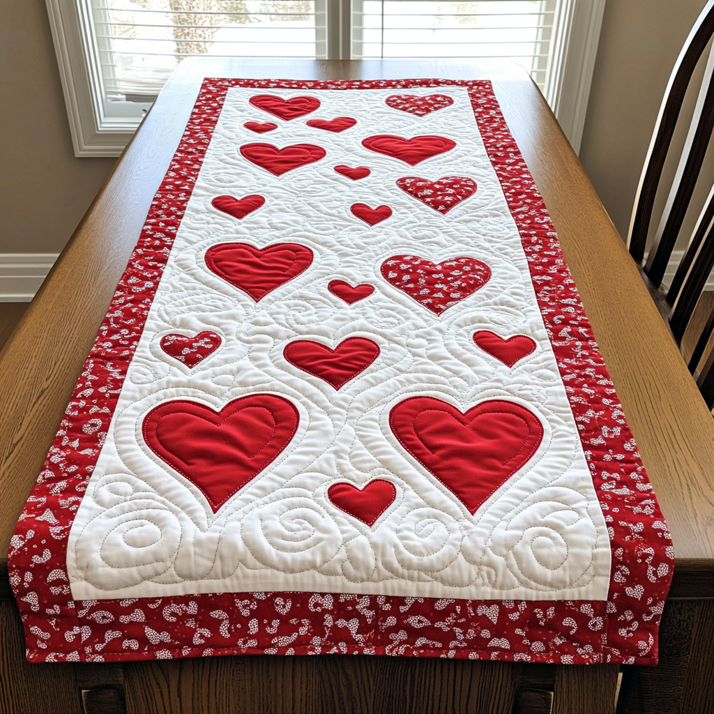 Heart Lane Quilted Table Runner Festive Table Runners Good Christmas Gifts